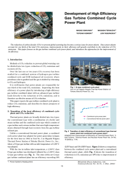 Development of High Efficiency Gas Turbine Combined Cycle