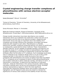 Crystal engineering charge transfer complexes of phenothiazine