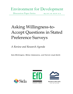 Asking Willingness-to-Accept Questions in Stated Preference Surveys