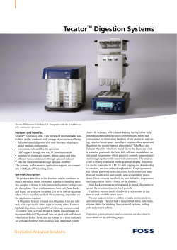 Tecator&trade; Digestion Systems