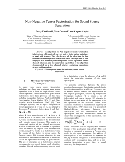 Non-negative Tensor Factorisation for Sound Source Separation