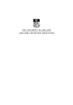 the university of adelaide adelaide law review association