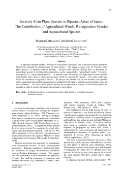 Invasive Alien Plant Species in Riparian Areas of Japan: The