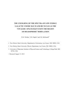 the unfolding of the spectra of low energy galactic cosmic ray