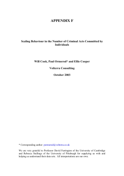 Scaling Behaviour in the Number of Criminal Acts Committed