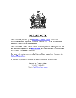 Innovation PEI Act General Regulations