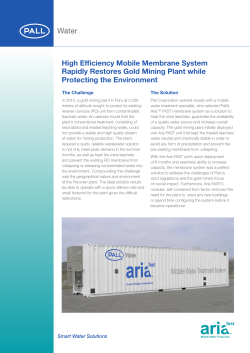 High Efficiency Mobile Membrane System Rapidly