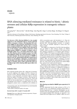 RNA silencing-mediated resistance is related to biotic / abiotic