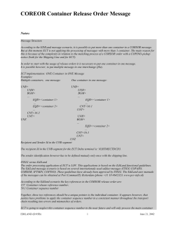 COREOR Container Release Order Message