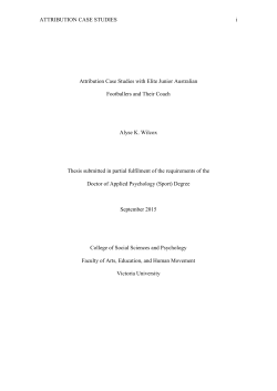 ATTRIBUTION CASE STUDIES i Attribution Case Studies with Elite