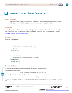 Grade 8 Mathematics Module 1, Topic B, Lesson 11