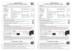 Part No. 980740xx LED Work Lamp +
