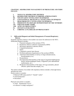Table 1. Incidence of RDS by Birth Weight