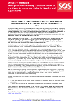 Draft release - Consumers for Health Choice