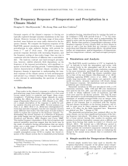 The Frequency Response of Temperature and Precipitation in a