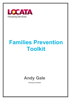 Families Prevention Toolkit [Name of Council]