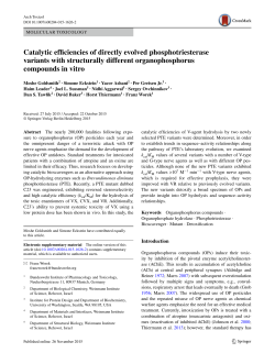 Catalytic efficiencies of directly evolved