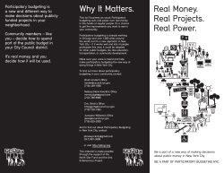 Real Money. Real Projects. Real Power. Why It Matters.