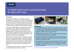 In-market trial to prove recycling process for black CPET trays