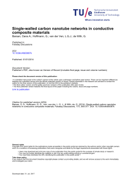 Single-walled carbon nanotube networks in conductive