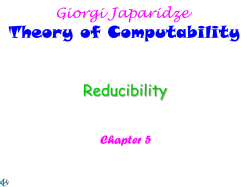Reducibility - Villanova Computer Science