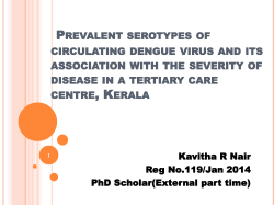 Serotypes of Dengue in Pushpagiri - Yengage