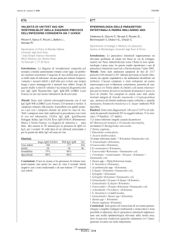 216 VALIDIT&Agrave; DI UN TEST IGG IGM WESTERN