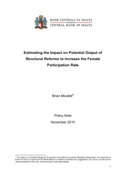 Estimating the Impact on Potential Output of Structural Reforms to
