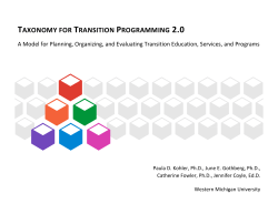 taxonomy for transition programming 2.0