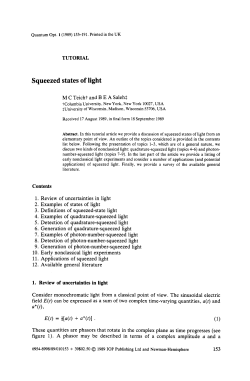 Squeezed states of light