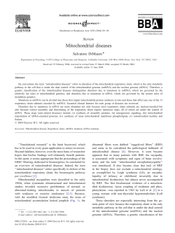 Mitochondrial diseases