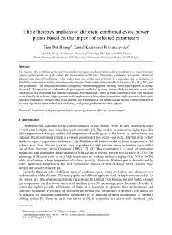 The efficiency analysis of different combined cycle power plants