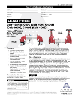 ColtTM Series C400, C400N, C400Z LEAD FREE