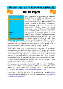 Malawi Journal of Economics (MAJE)