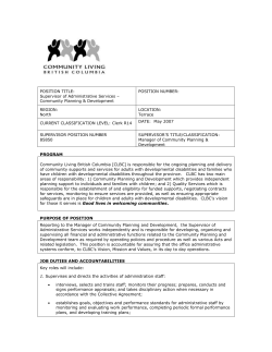 Interim Authority for Community Living British Columbia