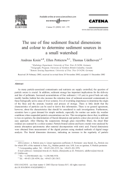 The use of fine sediment fractal dimensions and colour to determine