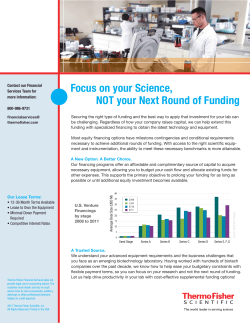Focus on Your Science, Not Your Next Round of Financing