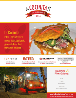Catering Menu - La Cocinita Food Truck