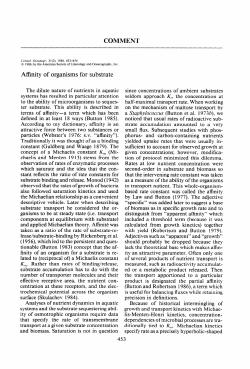 BUTTON, DK Affinity of organisms for substrate.