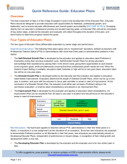 Ed Eval QRG Educator Plans
