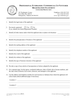 1. Identify the legal name of the applicant: 2. Previously registered