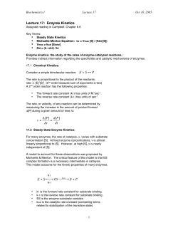 Enzyme Kinetics - Andrew.cmu.edu