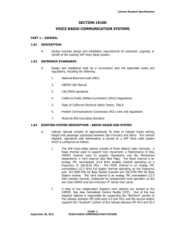 section 19100 voice radio communication systems
