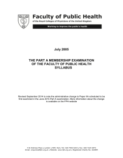 July 2005 THE PART A MEMBERSHIP EXAMINATION OF