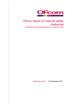 Ofcom report on internet safety measures