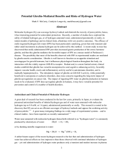 Potential Ghrelin-Mediated Benefits and Risks of Hydrogen Water