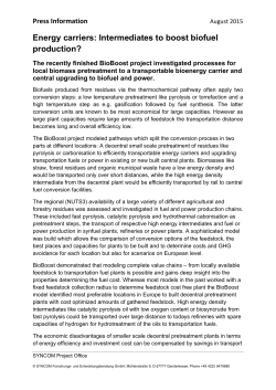 Energy carriers: Intermediates to boost biofuel production?