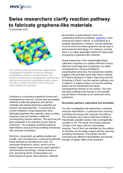 Swiss researchers clarify reaction pathway to fabricate