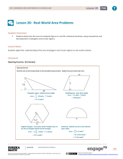 Grade 7 Mathematics Module 6, Topic D, Lesson 20