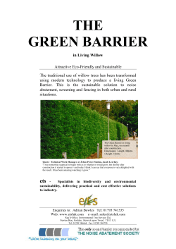 Green barrier in living willow brochure